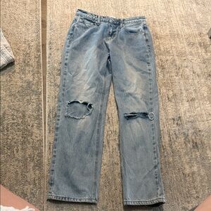 Princess Polly Light Blue Distressed Jeans